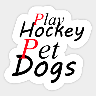 play hockey pet dogs Sticker